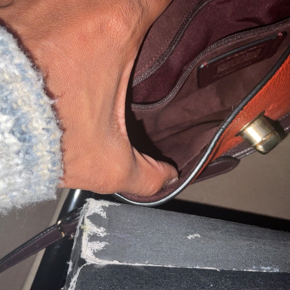 Coach Drifter Top Handle Satchel – Colorblock Purple/Mustard/Orange - Picture 7 of 8